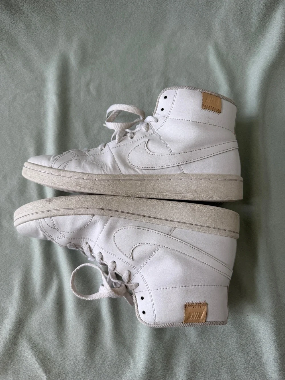 Nike Court Royale 2 Mid White Onyx Leather Mens Sneakers Size 10 CT1725-100